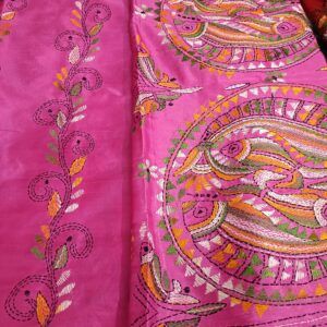 Kantha Stitch Saree