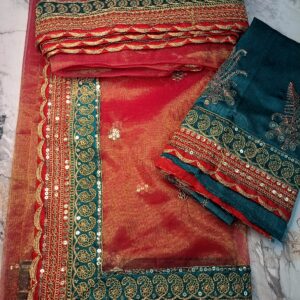 Net Sequins Saree