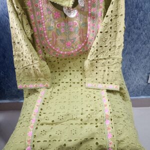 Farshi Kurta Set (Schiffli work)